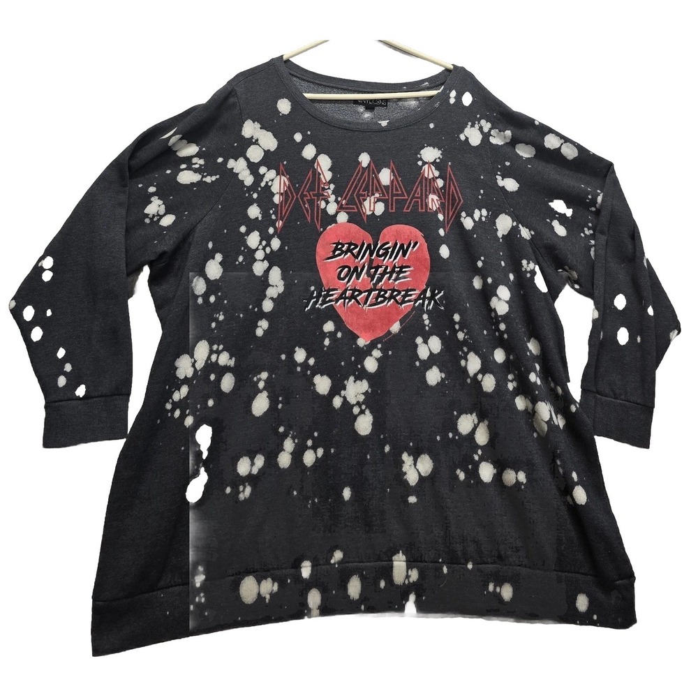 Vinyl Icons Sweatshirt Women 5 Black Cozy Def Leppard Bringin' On The Heartbreak